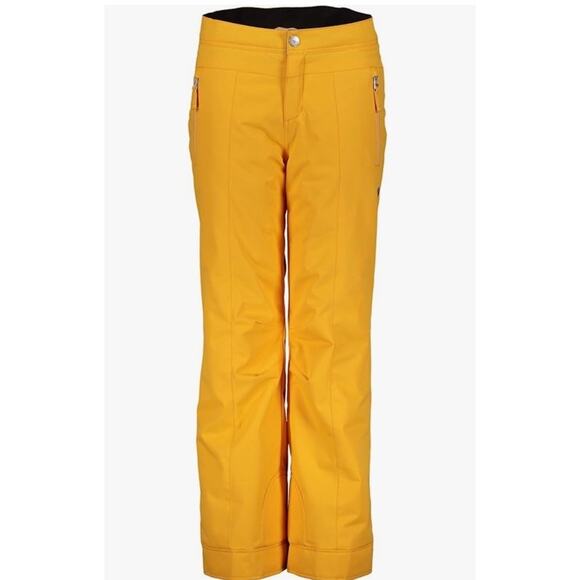 Obermeyer Brooke Pant - Girls Ski Snow Pants Size S (8) In Mango Yellow - Picture 1 of 16